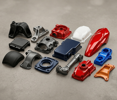 Painted 3D printed parts with custom finishes